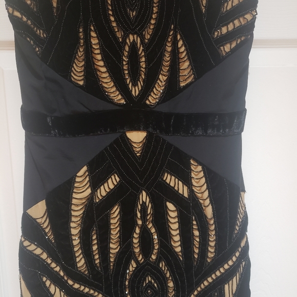 Black Velvet and Lace Gown - Picture 4 of 4